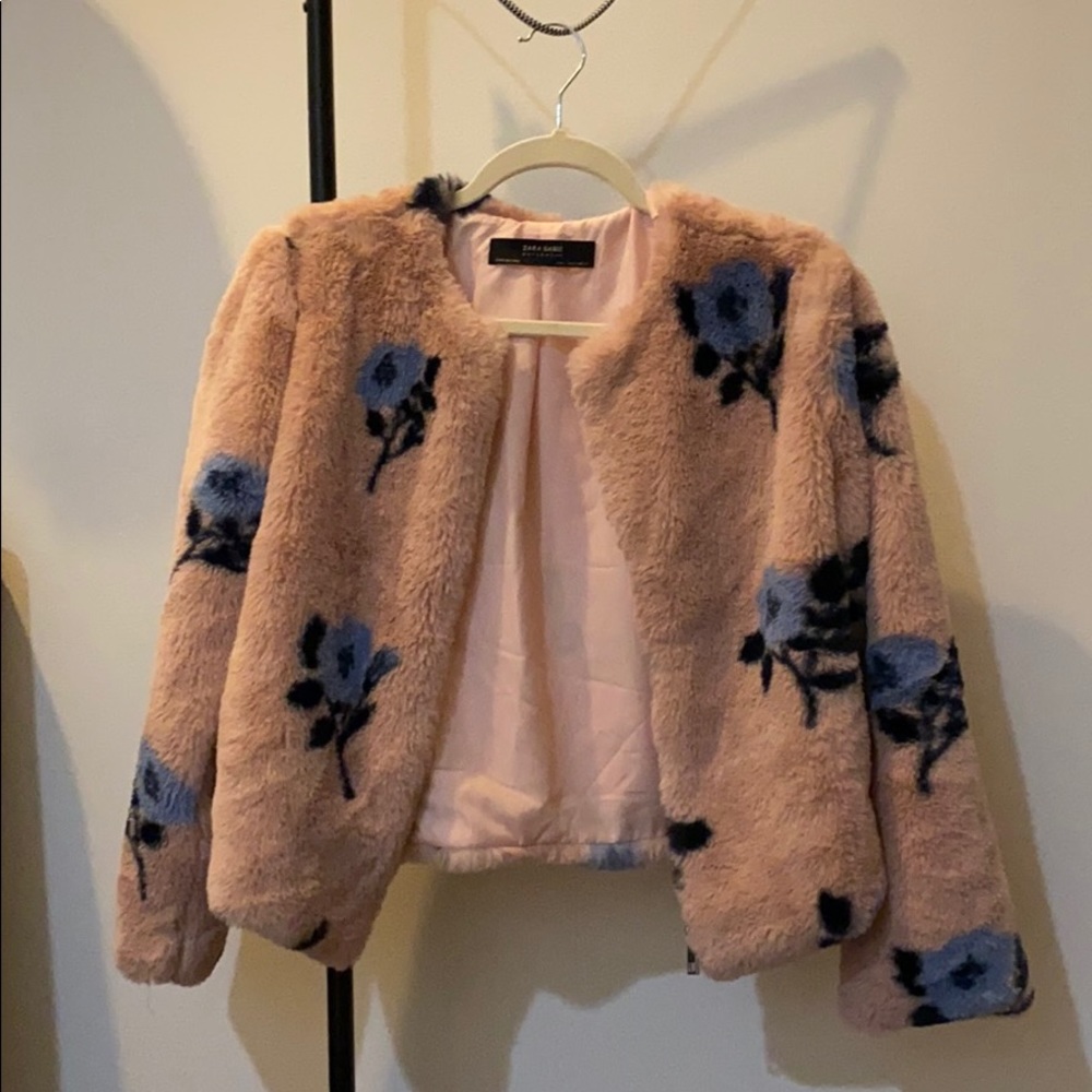 Zara faux fur jacket